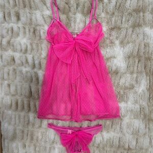 Victoria’s Secret Pink Sheer Lingerie Set